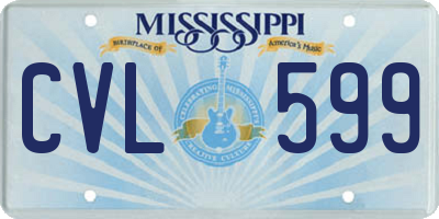 MS license plate CVL599