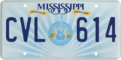 MS license plate CVL614