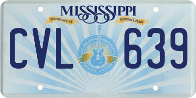 MS license plate CVL639