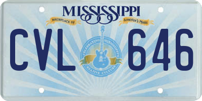 MS license plate CVL646