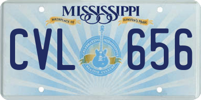 MS license plate CVL656