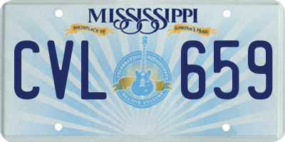 MS license plate CVL659