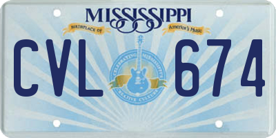 MS license plate CVL674
