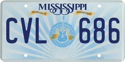MS license plate CVL686