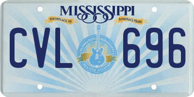 MS license plate CVL696