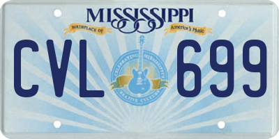 MS license plate CVL699