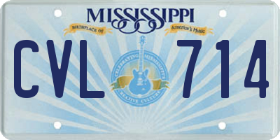 MS license plate CVL714