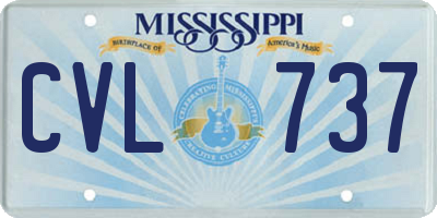 MS license plate CVL737
