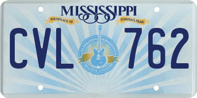 MS license plate CVL762
