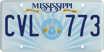 MS license plate CVL773