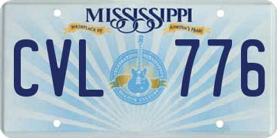 MS license plate CVL776