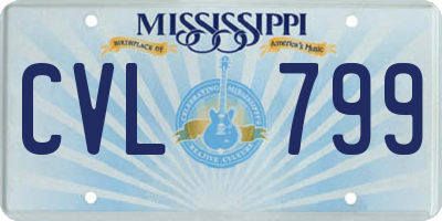 MS license plate CVL799