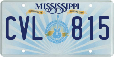 MS license plate CVL815