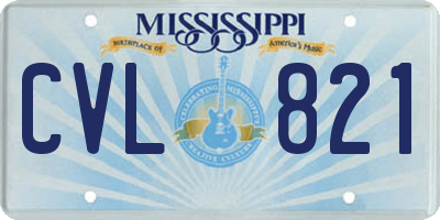 MS license plate CVL821