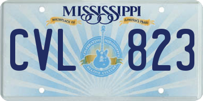 MS license plate CVL823
