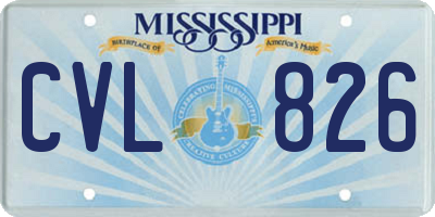 MS license plate CVL826