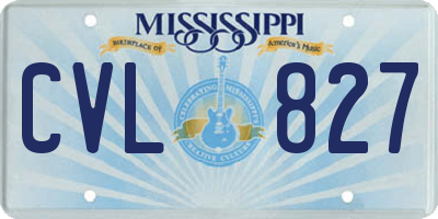 MS license plate CVL827