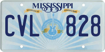 MS license plate CVL828