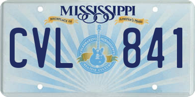 MS license plate CVL841