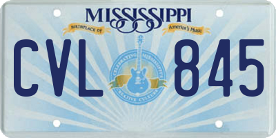 MS license plate CVL845