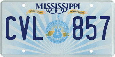 MS license plate CVL857