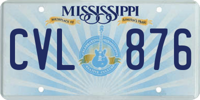 MS license plate CVL876