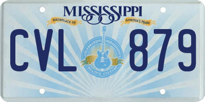 MS license plate CVL879
