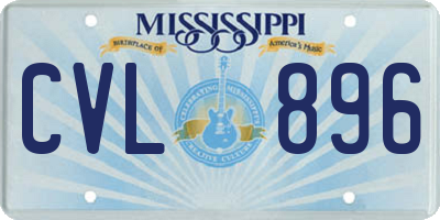 MS license plate CVL896