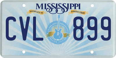 MS license plate CVL899