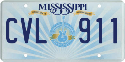 MS license plate CVL911