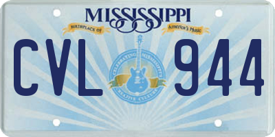 MS license plate CVL944