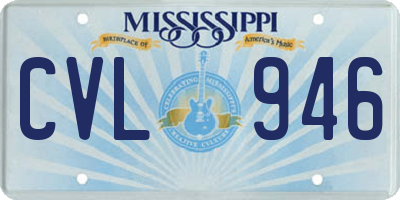 MS license plate CVL946