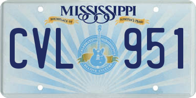 MS license plate CVL951