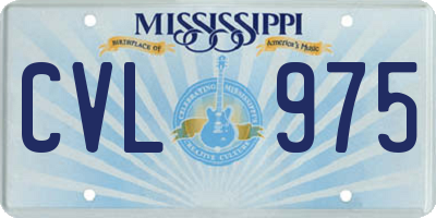 MS license plate CVL975