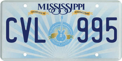 MS license plate CVL995