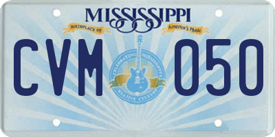 MS license plate CVM050