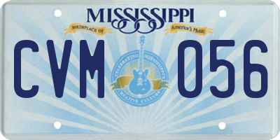 MS license plate CVM056