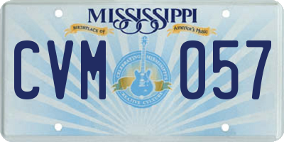 MS license plate CVM057