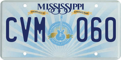 MS license plate CVM060