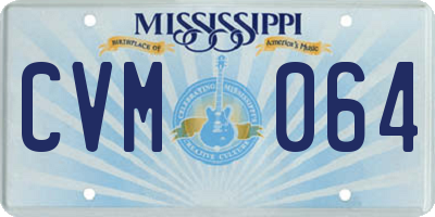 MS license plate CVM064