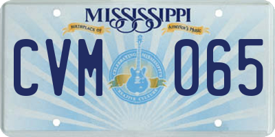 MS license plate CVM065