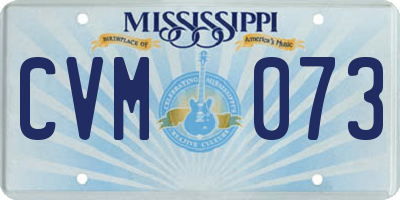 MS license plate CVM073