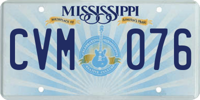 MS license plate CVM076