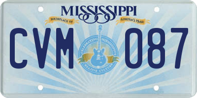 MS license plate CVM087