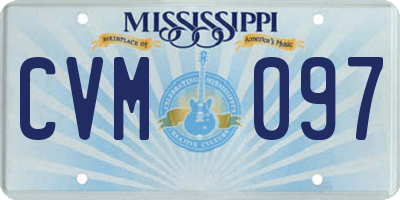 MS license plate CVM097