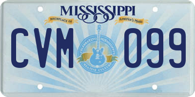 MS license plate CVM099