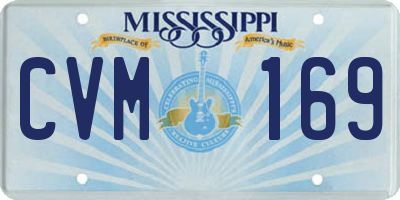 MS license plate CVM169