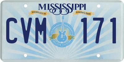 MS license plate CVM171