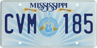 MS license plate CVM185