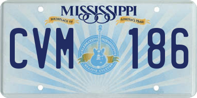 MS license plate CVM186